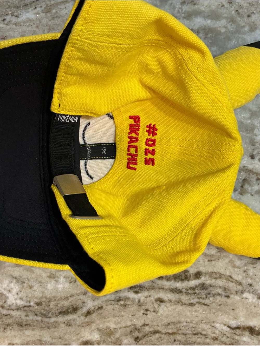 Nintendo Yellow Pikachu Character Cap with Black Ear Tips and Red Cheeks